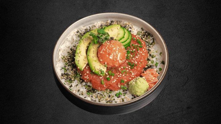 Spicy Tuna Salmon Donburi
